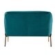 preview thumbnail 88 of 117, Barbara 43" Contemporary Velvet Loveseat Sofa with Goldtone Metal Legs by HULALA HOME