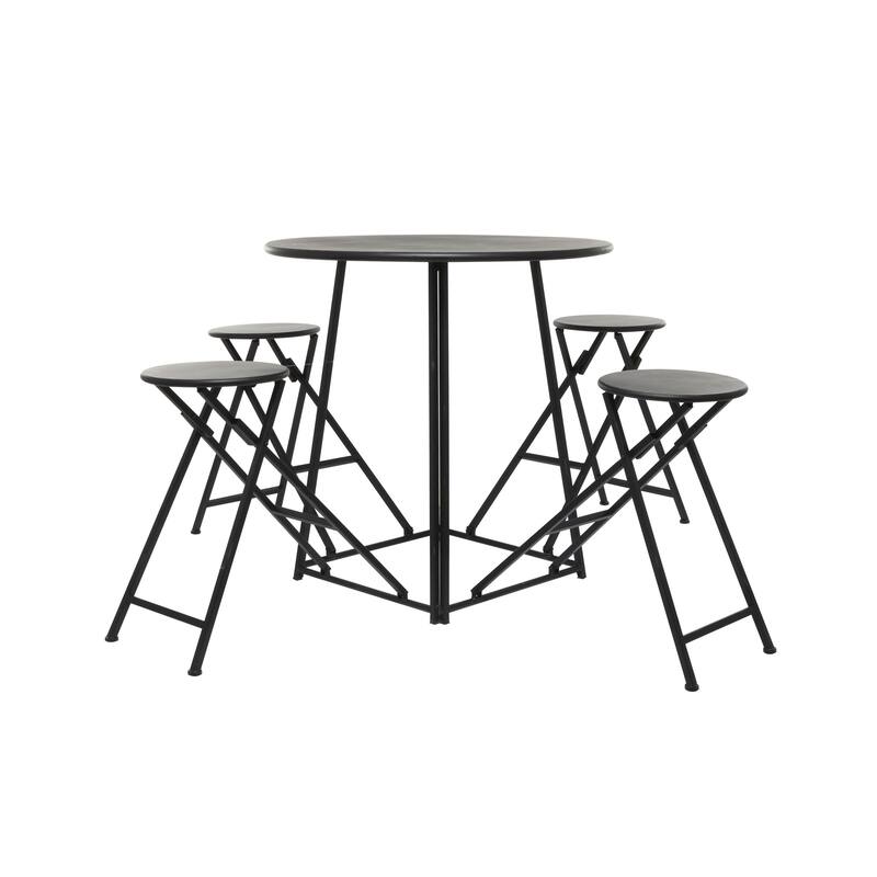 Metal Dining Table - Black - Roche River Decor - Black
