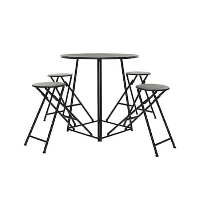 Metal Dining Table - Black - Roche River Decor