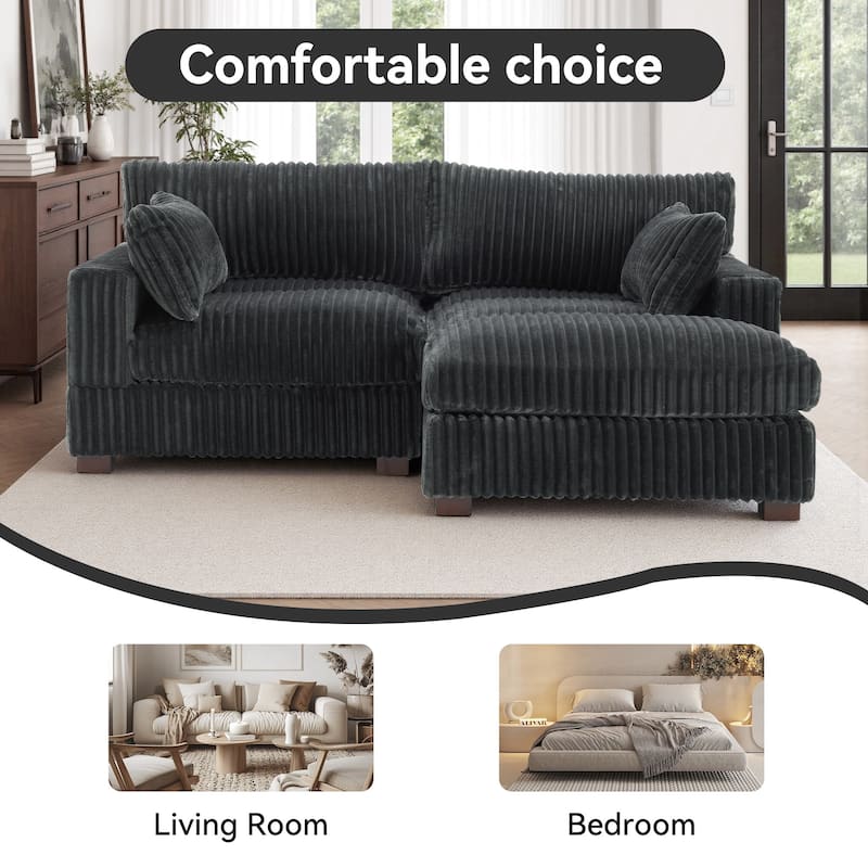 Oversized Plush Modular Sectional Sofa Set L Shaped Couch