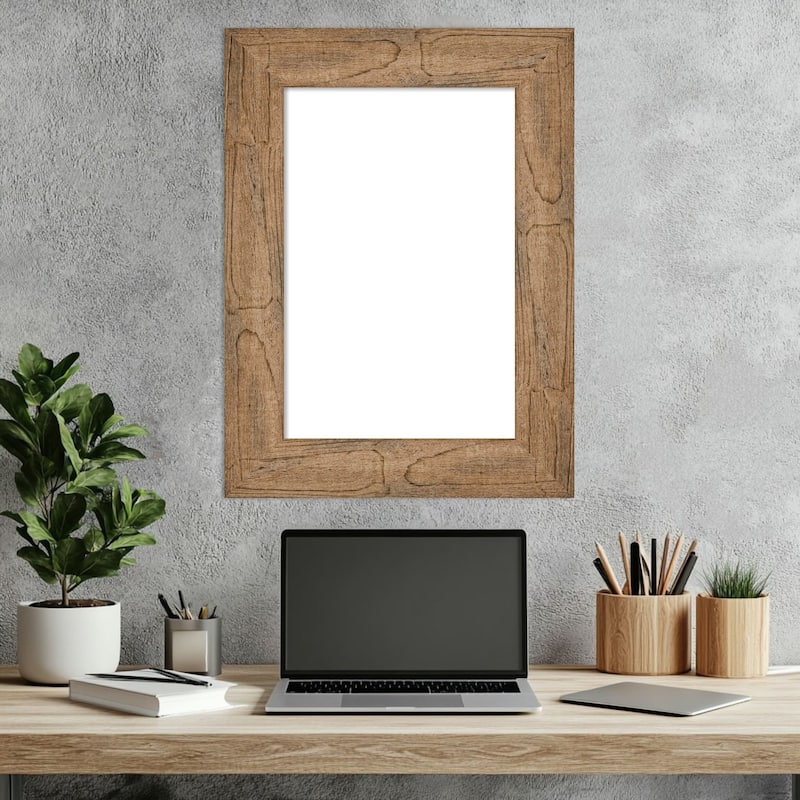 Amanti Art Owl Brown Framed Dry Erase Magnetic Board