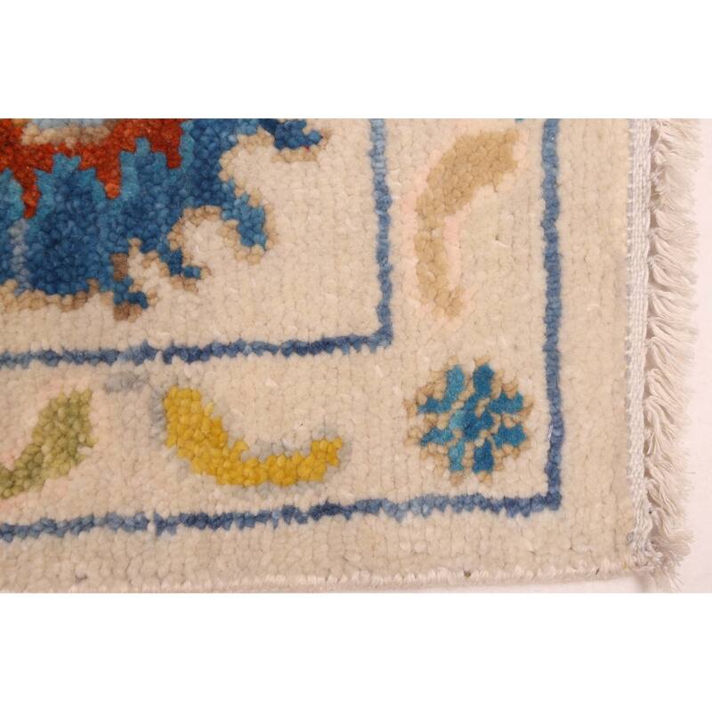 ECARPETGALLERY Hand-knotted Modern Oushak Beige Wool Rug - 8'0 x 10'0