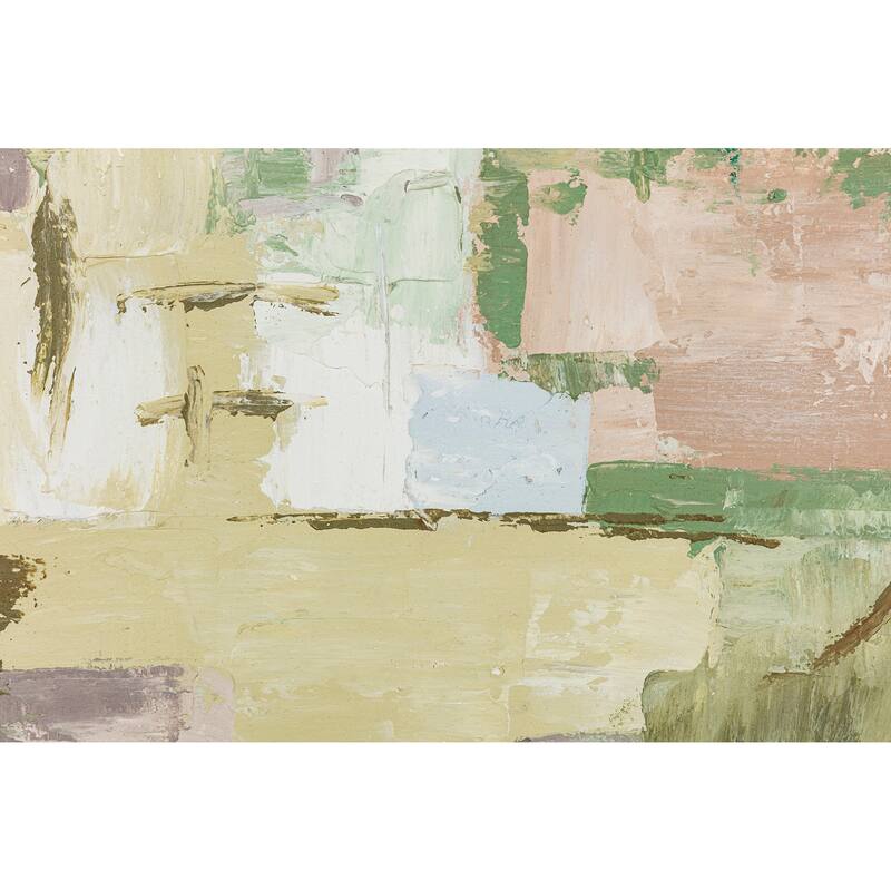 Canvas Wall Art Wood Frame Abstract Neutral Modern Finish - 60" Multi