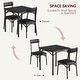 preview thumbnail 11 of 22, 3 Pcs Dining Table Chair Set , Compact Kitchen Table with 2 Upholstered Chairs - 29.2x29.2x30in