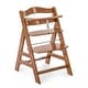 preview thumbnail 2 of 6, hauck AlphaPlus Grow Along Walnut Wooden High Chair, Tray & Deluxe Cushion, Grey - 16.5