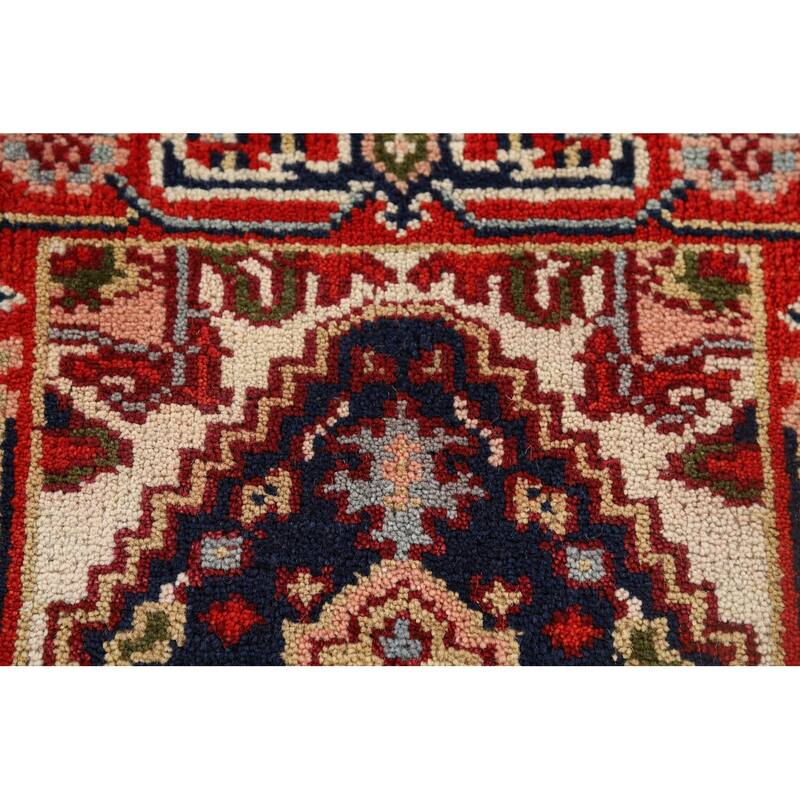 Heriz Serapi Indian Accent Rug Hand-Knotted Wool Carpet - 2'0" x 3'0"