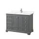 Option Dark Gray / White Quartz Top / Polished Chrome