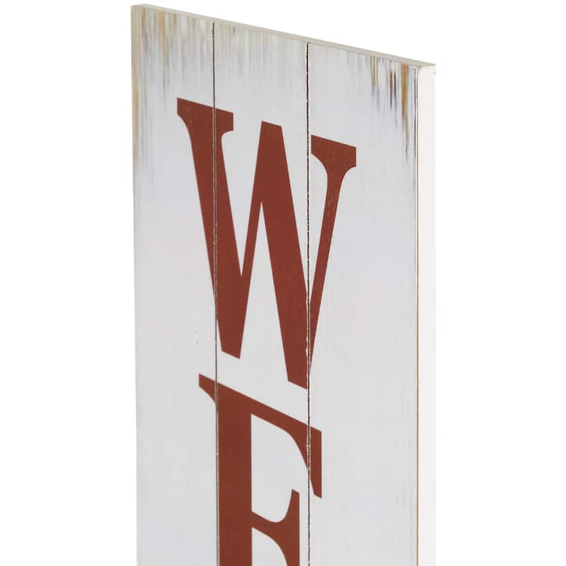 Welcome USA Flag Americana Wooden Wall Sign - 36"