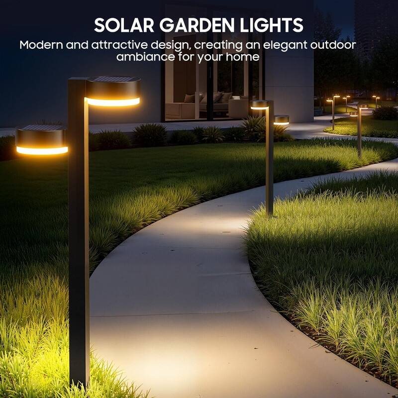 4-Pack Solar Pathway Lights, 8-Head Waterproof Outdoor Set