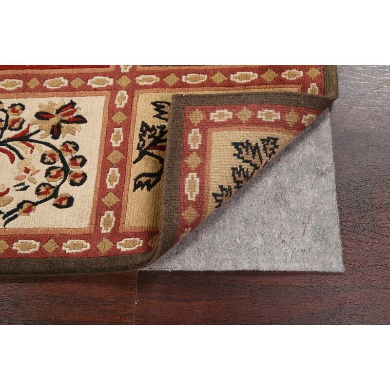 Garden Design Nepalese Vegetable Dye Oriental Wool Area Rug Handmade - 6'1" x 9'8"