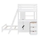 preview thumbnail 35 of 38, Multifunctional & Useful Design Wood Bunk Bed with Maximized Storage Space, Solid Construction