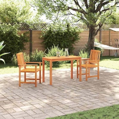vidaXL Garden Dining Set 3 pcs Brown Solid Acacia wood - 43.3 x 21.7 x 29.5