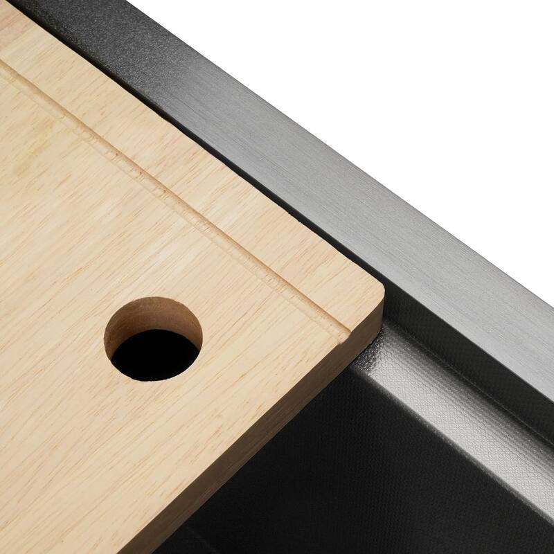 Lefton 17"x17" Stainless Steel Single Bowl Kitchen Bar Sink, Undermount Workstation Sink for RV, 10" Deep, BS2501 - N/A
