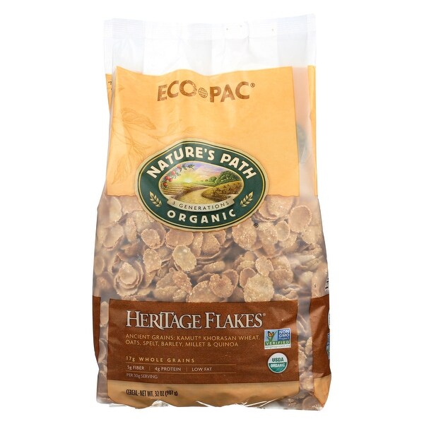 Nature's Path Organic Heritage Flakes Cereal - Case of 6 - 32 oz.
