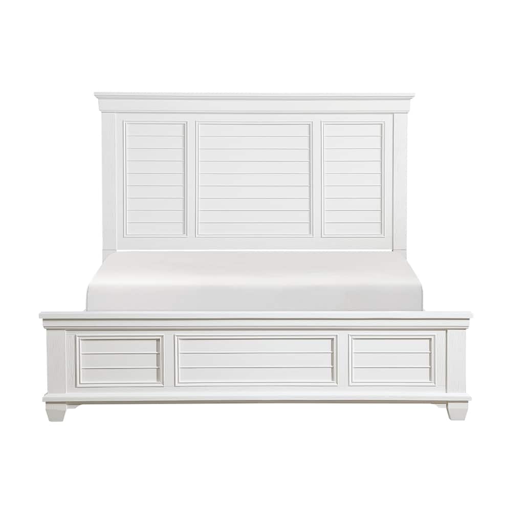 Leo White Panel Bed