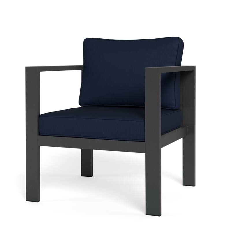 Lakeview Aluminum Outdoor Dining Set (5-Piece) - Navy
