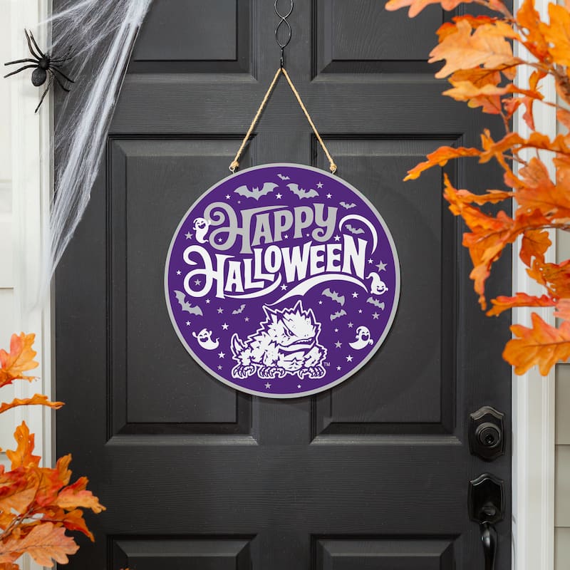 TCU 18" x 18" Halloween Door Décor Wall Sign