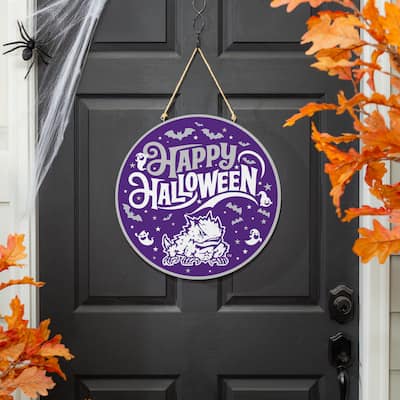 TCU 18" x 18" Halloween Door Décor Wall Sign