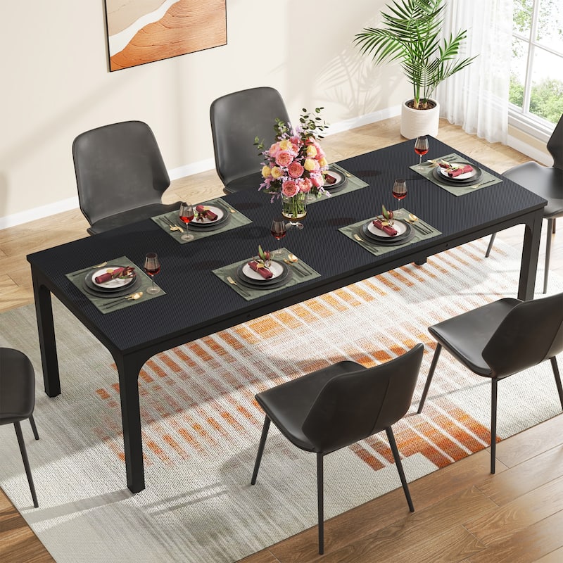 Dining Table for 6-8 Person, 78 inch Long Rectangular Kitchen Dining Table for Living Room