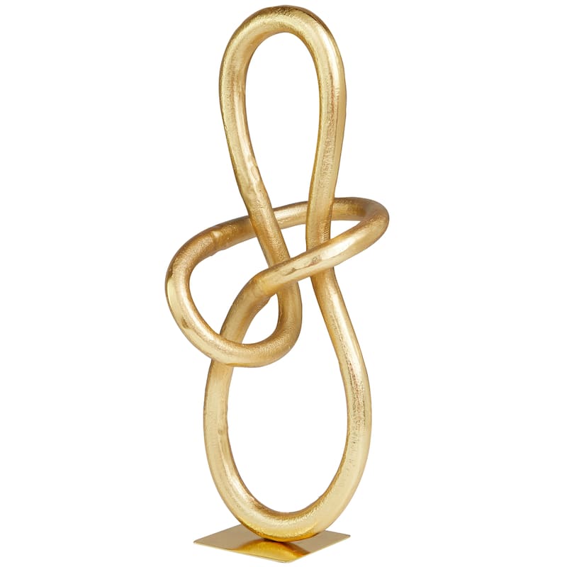 Artistic Aluminum Metal Abstract Sculpture - Gold or Dark Gray