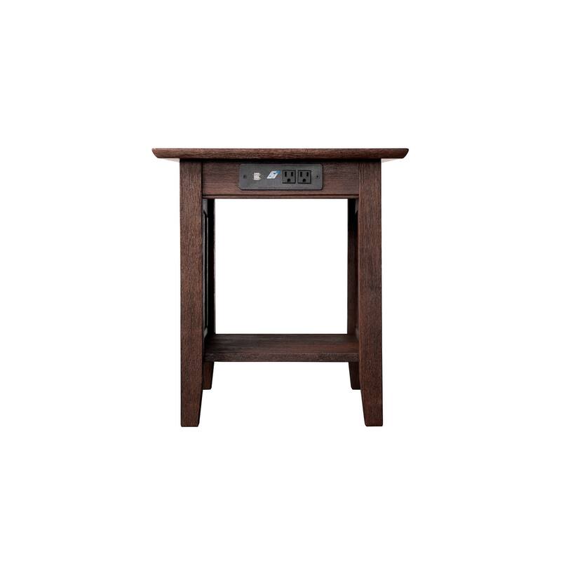 AFI Nantucket End Table Set of 2 with Built-in Charger