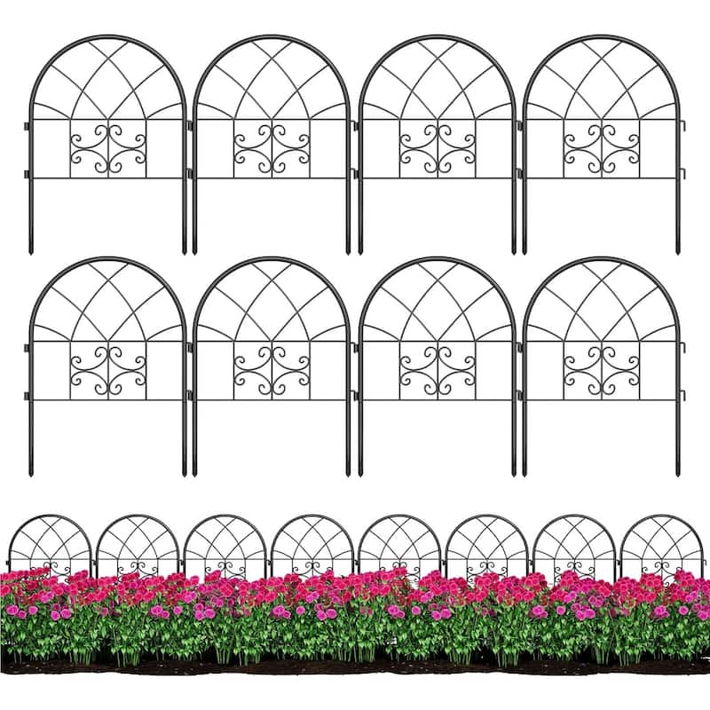 Heavy-Duty Metal Dog Fence Outdoor, Pet Barrier Fencing - 8pcs