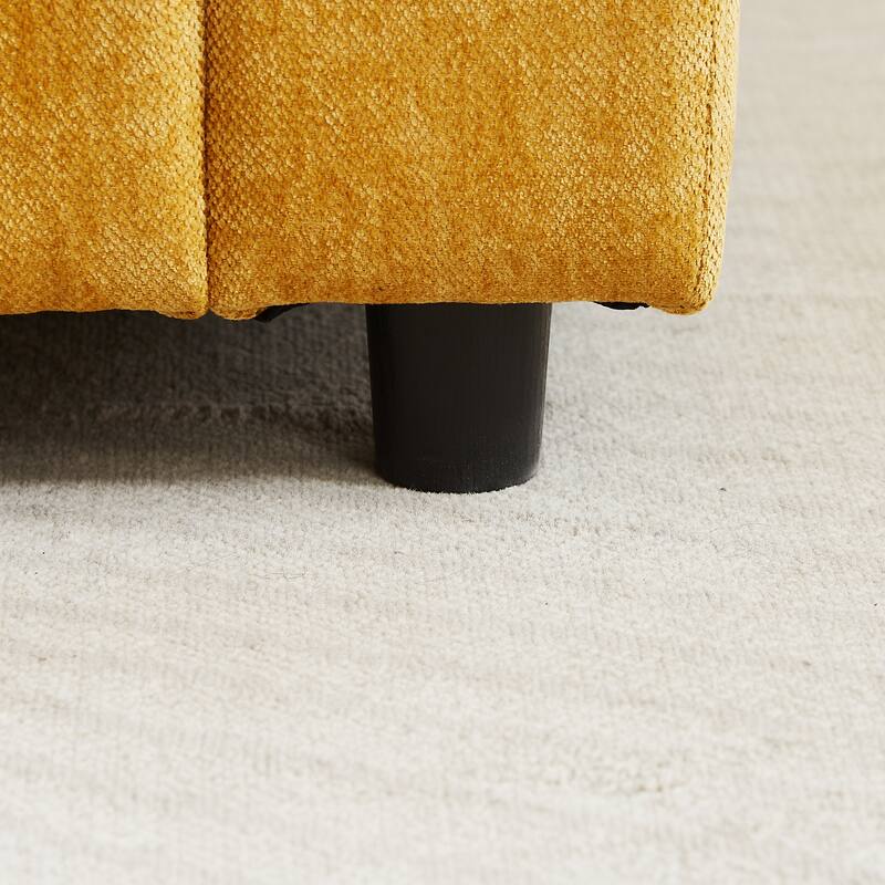99.2" Fabric Modern Classic 3-Seater Sofa with Plush Cushions