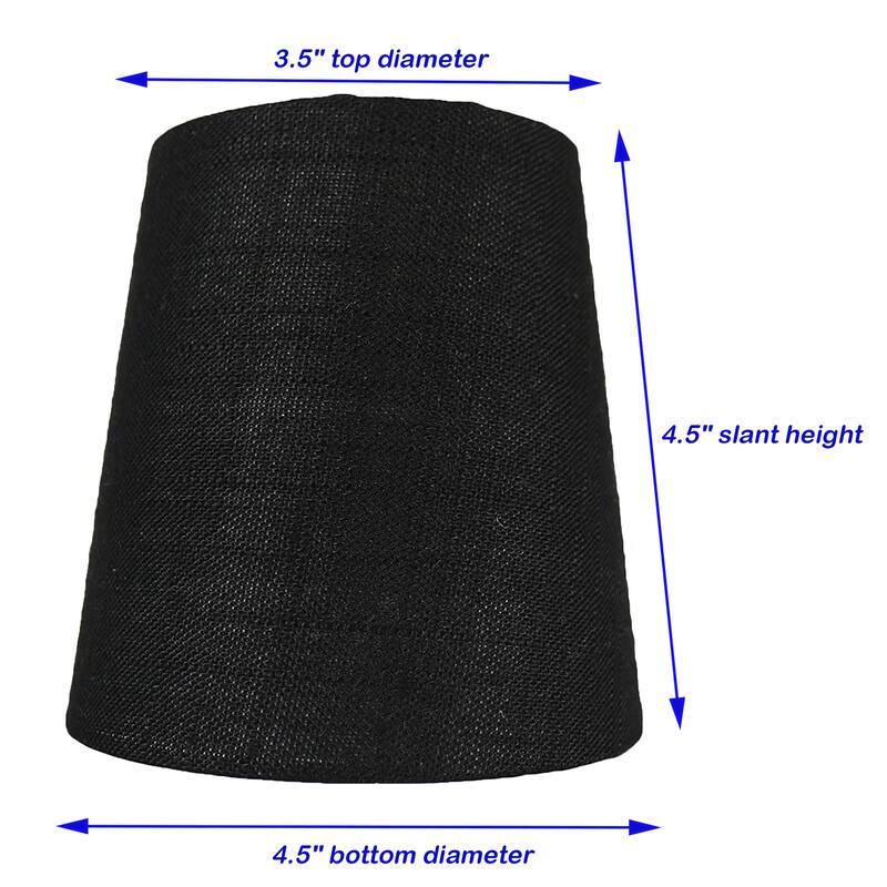 Meriville Linen Clip On Chandelier Lamp Shades, 3.5-inch by 4.5-inch by 4.5-inch