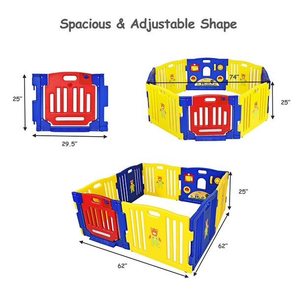 8 panel baby play yard