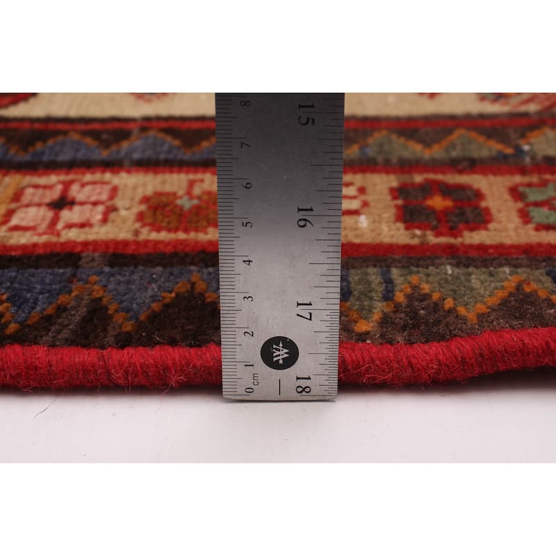 ECARPETGALLERY Hand-knotted Andelz Red Wool Rug - 3'8 x 10'6
