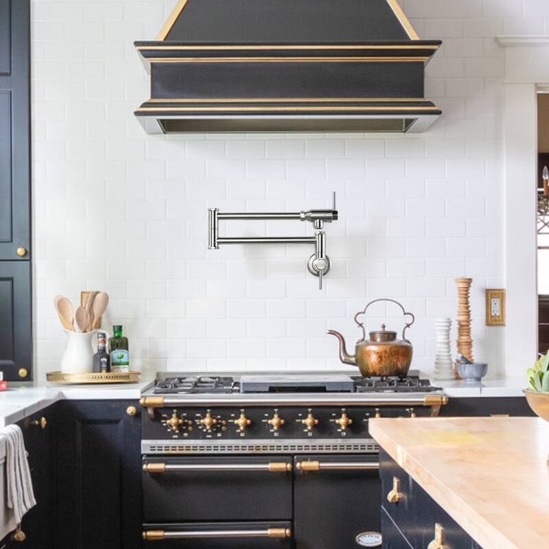 WOWOW Modern Foldable Filling Faucet with Dual-Joint Swivel Arm