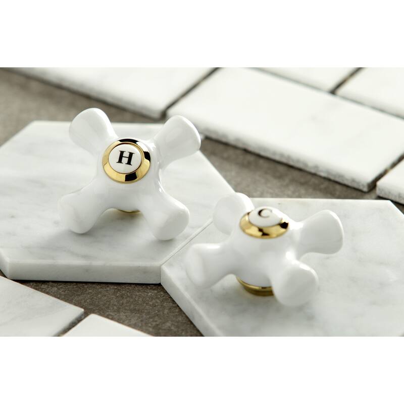 Kingston Brass Governor Widespread Kitchen Faucet with Brass Sprayer