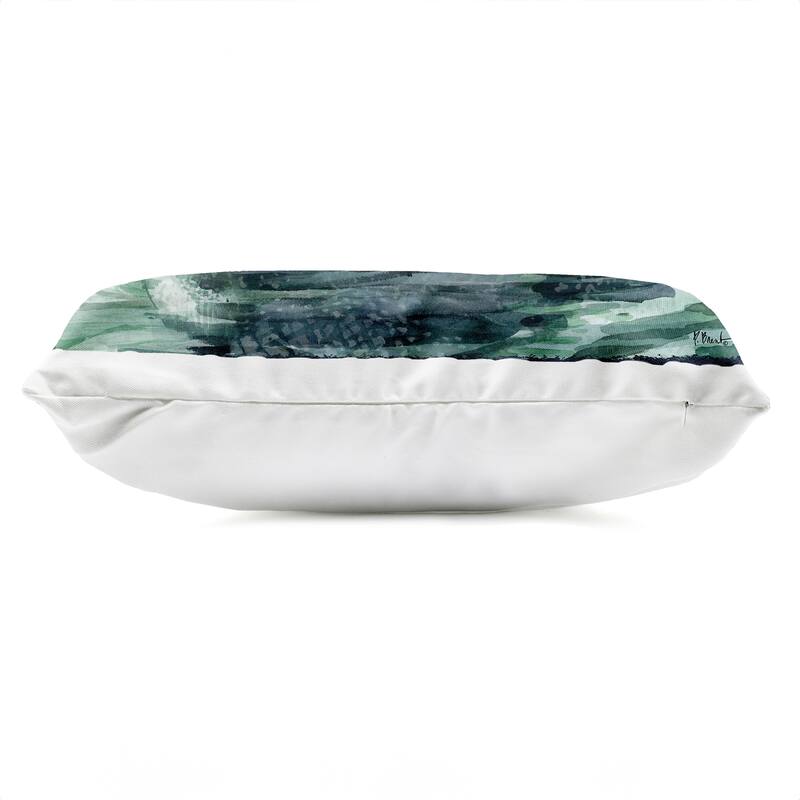 Stupell Loon with Baby on Lake Printed Outdoor Throw Pillow Design by Paul Brent