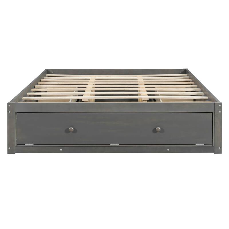 Queen Platform Bed Frame with Underbed Storage by Harper&Bright Designs