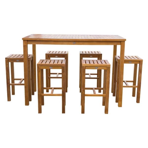 Chic Teak Santa Monica Wood Indoor Outdoor Bar Stool Chic Teak Santa Monica Wood