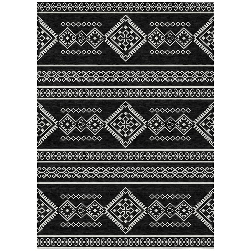 Machine Washable Indoor/ Outdoor Chantille Moroccan Boho Rug