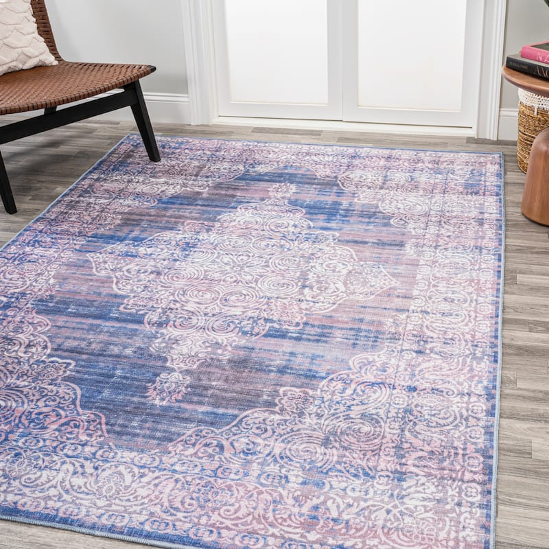 JONATHAN Y Asa Bohemian Medallion Machine Washable Area Rug