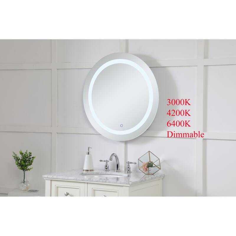 Elegant Lighting Helios 28" Circular Frameless Wall Mounted Lighted