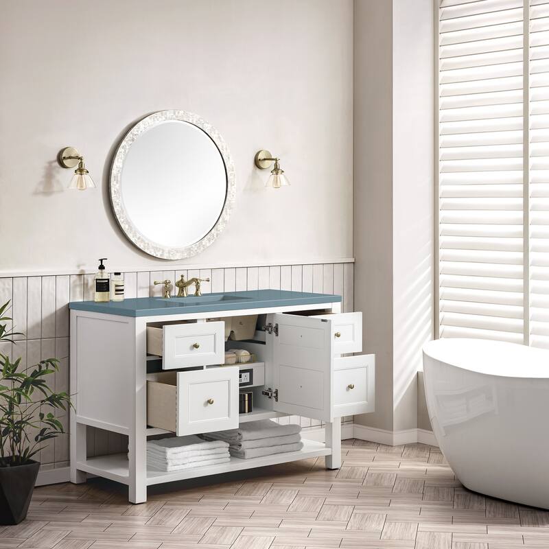 James Martin Vanities Breckenridge 48" Single Vanity, Bright White