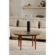 preview thumbnail 4 of 14, NADAAL STUDIOS Isolde, Round Accent Table with Banswara Marble, White - 36 X 36 X 18