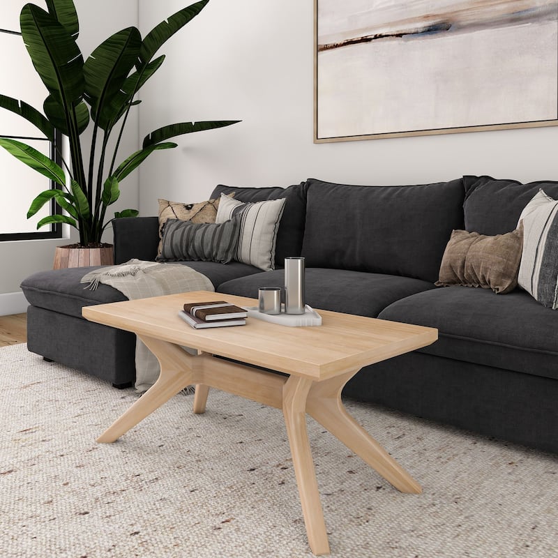 Plank and Beam Verso Rectangular Cross Leg Coffee Table - 40"