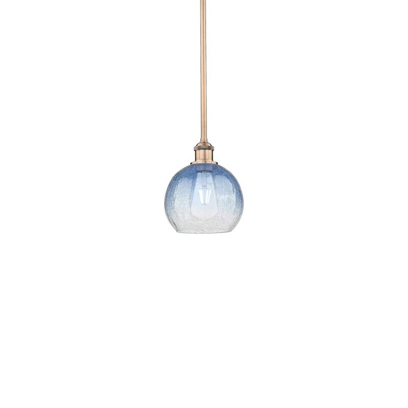 Innovations Lighting 616-1S-10-8 Brookhaven Globe Pendant Brookhaven - Antique Copper / Sapphire Blue