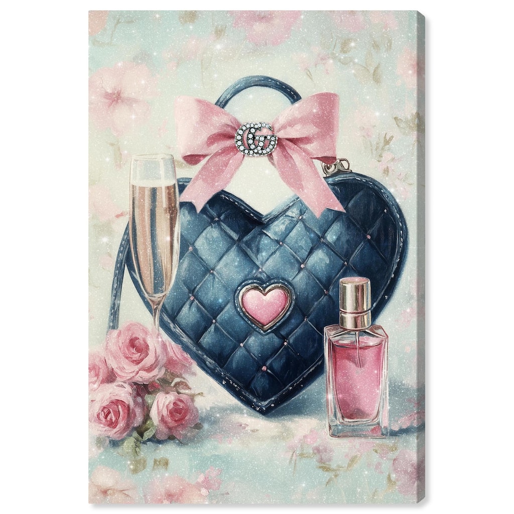 Little Heart Shaped Purse II Canvas by Art Remedy, Gallery Wrapped