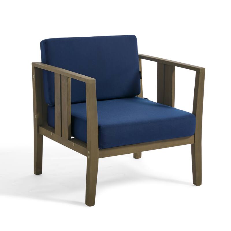 6-Piece Outdoor Furniture Solid Teak Patio Conversation Set with Table