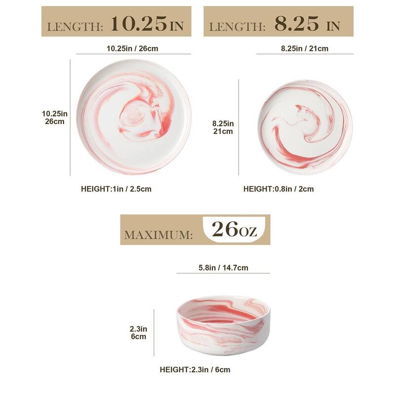 MALACASA LUNA 12-piece Porcelain Dinnerware Set (Service for 4)