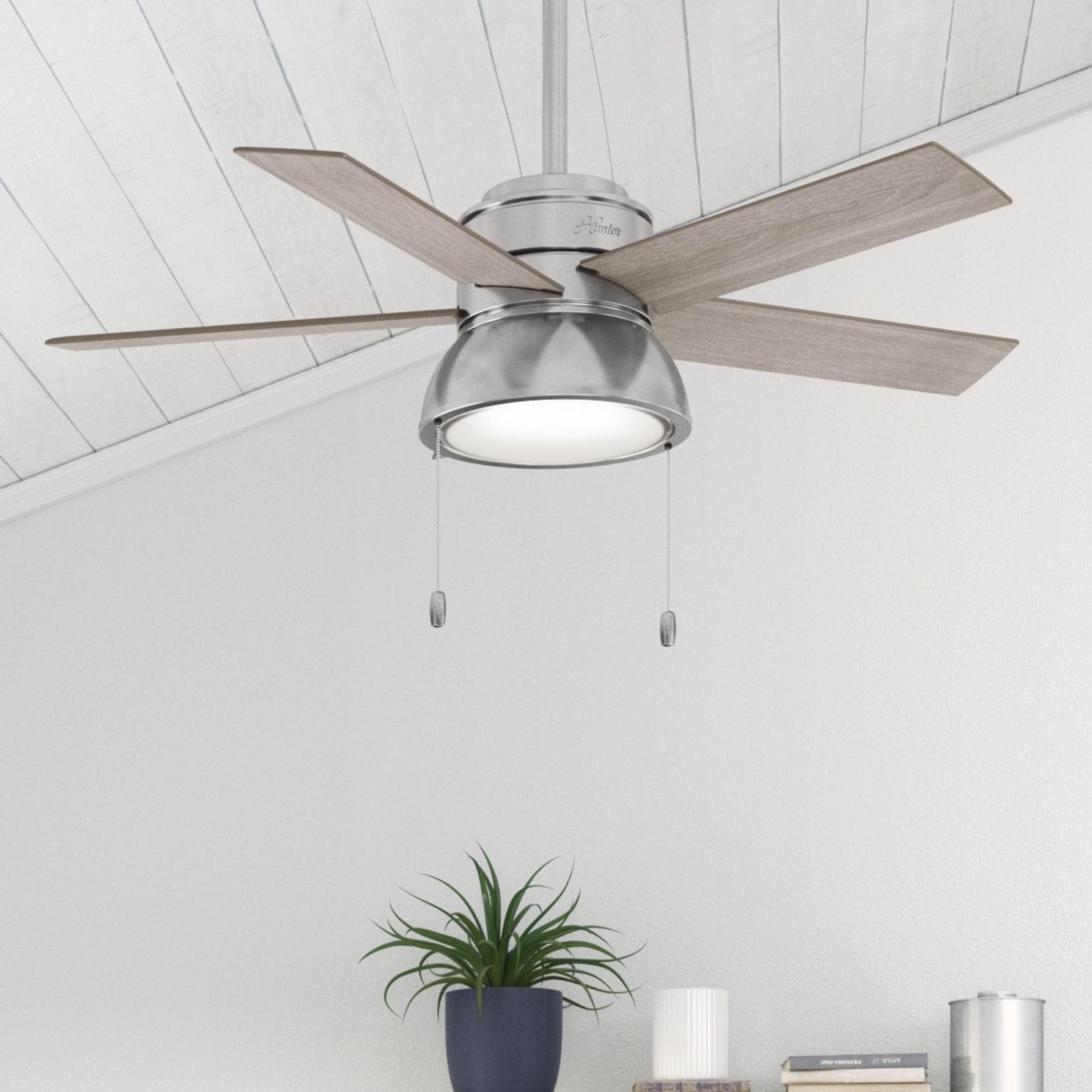 Hunter 44" Lilliput Indoor Ceiling Fan with LED Light, Pull Chain - Modern Industrial, Farmhouse - Exclusive SureSpeed!