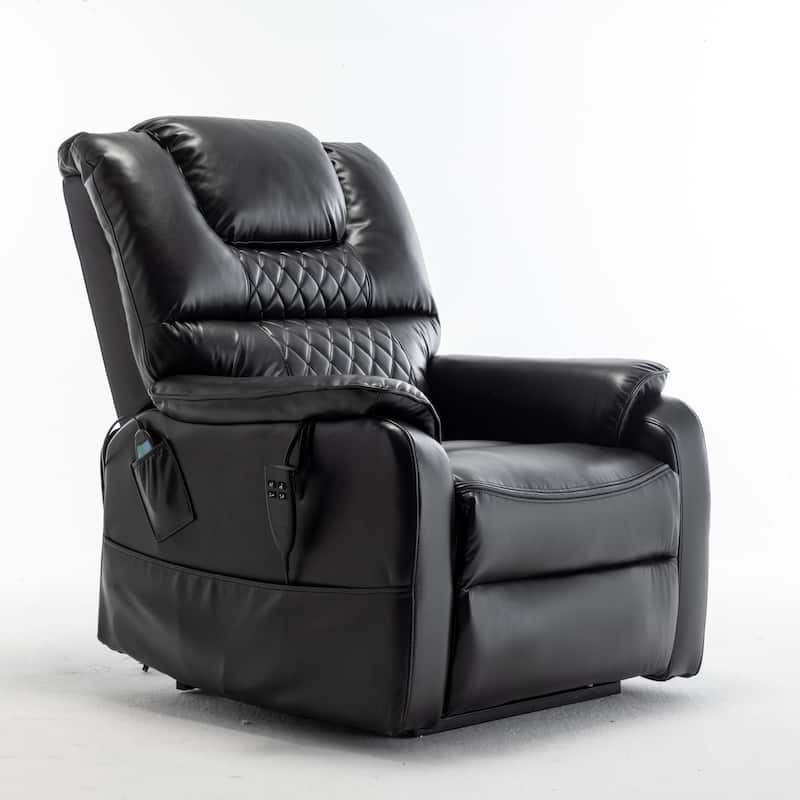 Oversized Recliner Chair Power Electric Lift for Elderly with Side Pockets