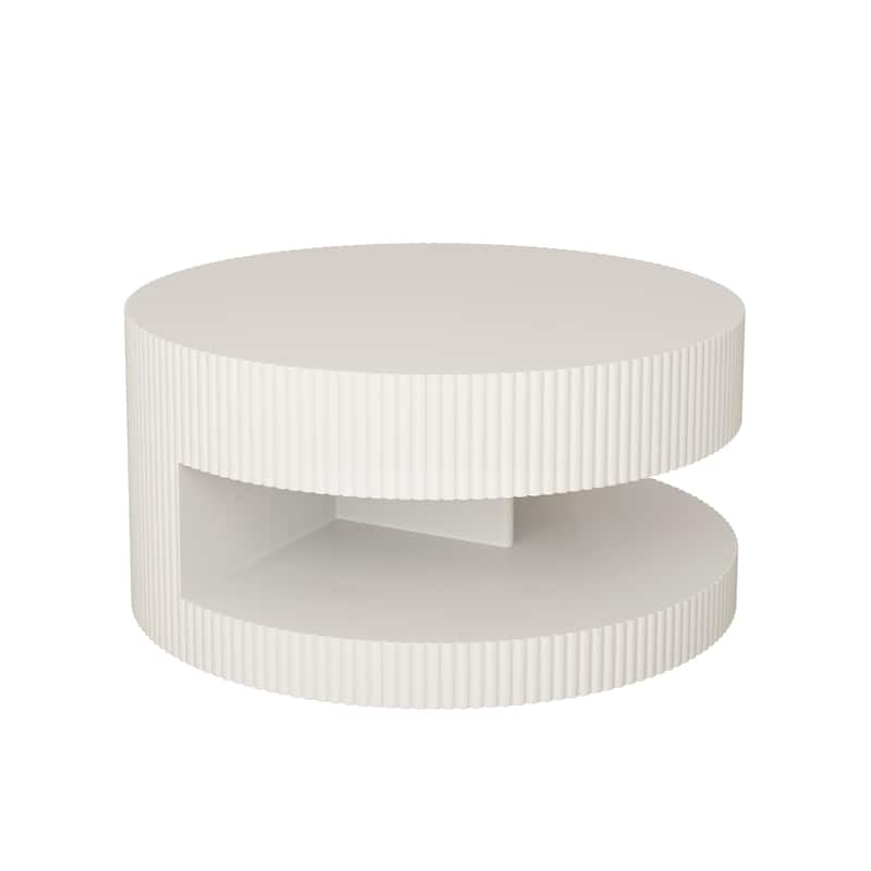 Vertical Stripe Design Coffee Table