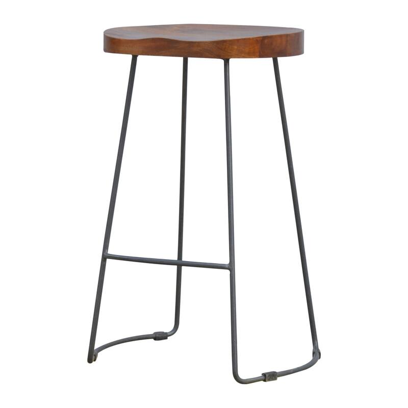 Stylish and Minimalist Bar Stool Easy to assemble - Tan - Large