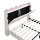 preview thumbnail 25 of 33, Full Size Platform Bed with LED Light Strips and Headboard Storage Space